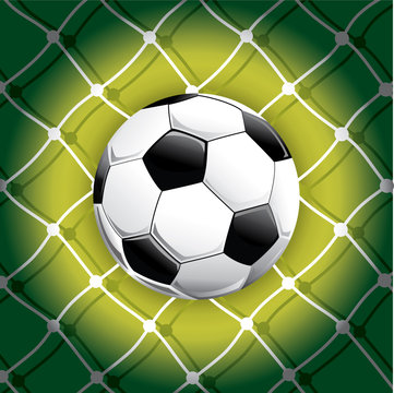 Soccer ball and goals soccer