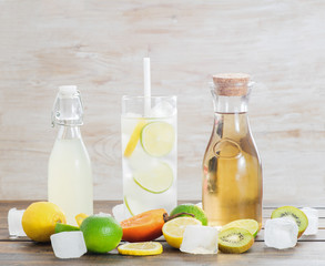 Ice cold drinks and exotic fruits