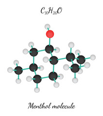C10H20O Menthol molecule