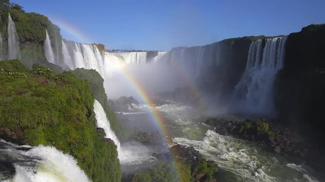 Double rainbow at Iguazu Falls, on the border of Argentina and Brazil.