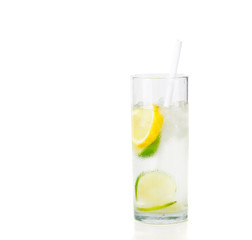 Ice cold lemon and lime soda