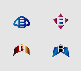 Letter B logo design template

