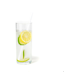 Ice cold lemon and lime soda
