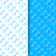 Cloud computing seamless pattern