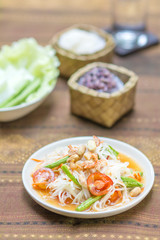 papaya salad or what we called in Thai  