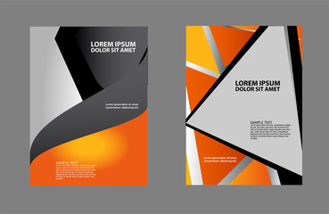 Stylish presentation of business poster, magazine cover, design layout template
