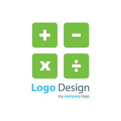 calculator logo Design green color