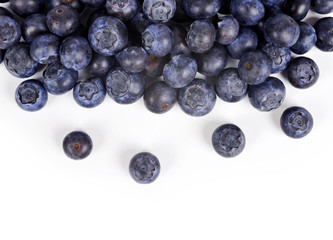 Blueberries isolated on white background