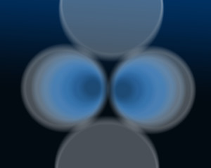 Blue abstract round frame with place for text