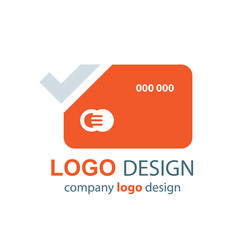 card logo vector orange design