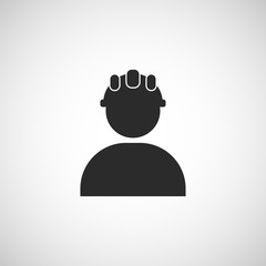 worker and helmet icon