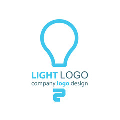 light logo design blue design