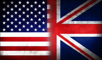 America and United Kingdom flag