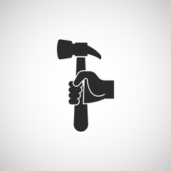 hammer in hand icon