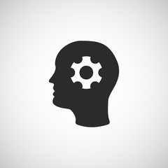 head and gear icon