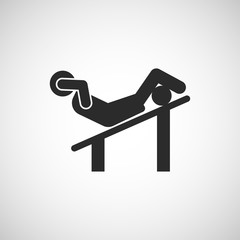 man doing abs icon