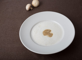 White mushroom soup