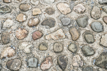 Cement Walkway with stone on top