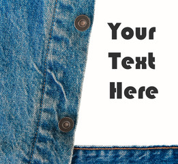 Denim jean background, Denim texture, Denim textile background with blank for insert text