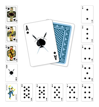 Playing cards spade Ace