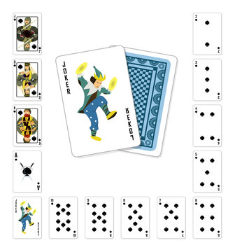 Playing cards spade Joker