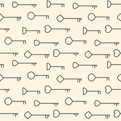 Seamless pattern made of keys