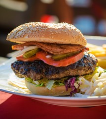 Tasty beef hamburger