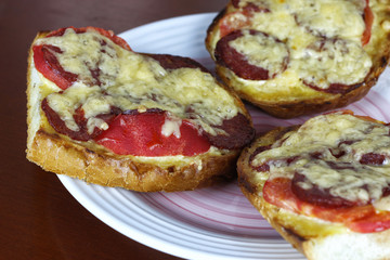 breakfast sandwich with hot milk