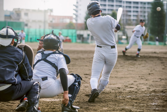 高校野球試合風景