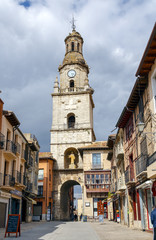 Fototapeta na wymiar Clock tower in front of the market Toro Spain