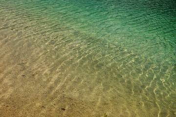 Clean lake in the mountains in drinking water quality