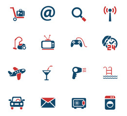 hotel service web icons for user interface design