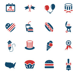 independence day icon set