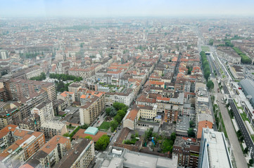 Fototapeta premium Aerial view of Turin
