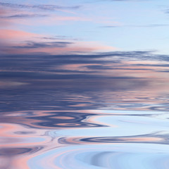 Obraz premium Natural background of the colorful sky and beautiful water reflection, During the time sunrise and sunset