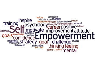Self Empowerment, word cloud concept