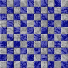 Fototapeta premium Checkerboard texture - blue and white pattern