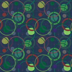 Seamless abstract pattern with circles ornamental elements