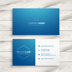 clean simple blue business card