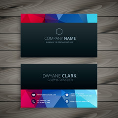 dark colorful business card