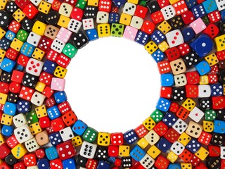 Dice with copy space