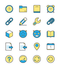 General icon set 2, Monochrome color - Vector Illustration
