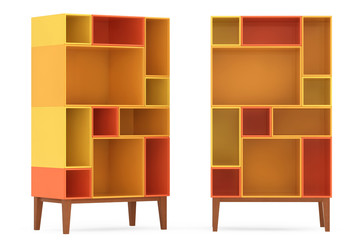 Modern Abstract Shelves. 3d Rendering
