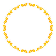 Floral Frame in orange.