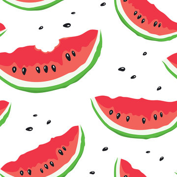 Slice of watermelon/Seamless pattern with watermelon slices