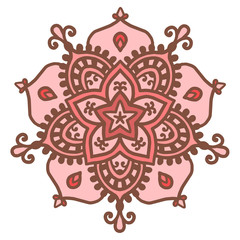 Vector round abstract circle. Mandala style.