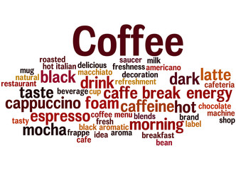 Coffee, word cloud concept 8