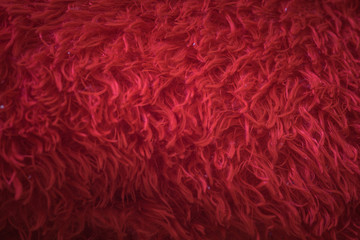 Soft red Fur Background Texture for Furniture Material