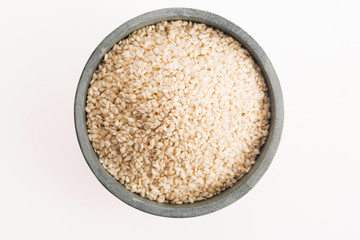sesame seeds isolated on white background