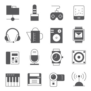 gadget icons, electronics icons